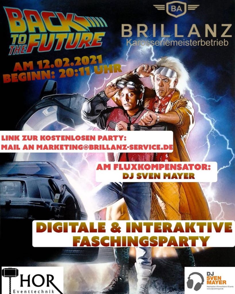 BACK TO THE FUTURE – DIGITALE FASCHINGS-PARTY