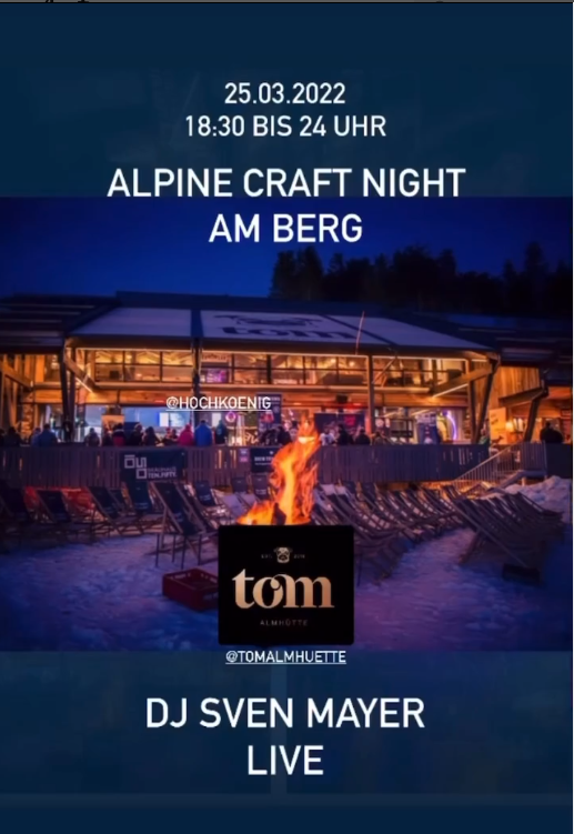 Alpine Craft Night – TOM Almhütte