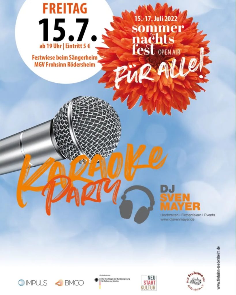 Karaoke-Party – MGV Frohsinn Rödersheim